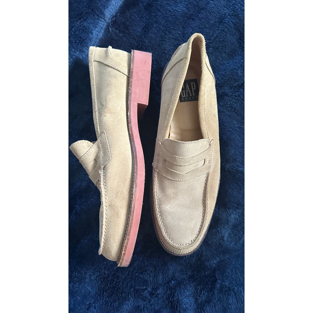VINTAGE NEW UNWORN SUEDE GUM SOLE PENNY LOAFERS MADE IN ITALY FOR GAP 11D